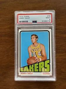 1972 Topps #75 Jerry West PSA 9 MINT  HOF LA Lakers  NBA Legend - Picture 1 of 2