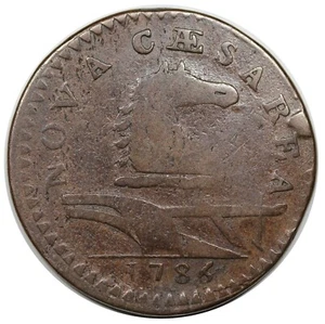 1786 New Jersey rame, lingua sporgente, Maris 16-L - Foto 1 di 2
