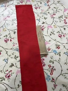 Fabric Remnant Patchwork Sewing Craft Material Red Polycotton 71x10cm - Picture 1 of 1