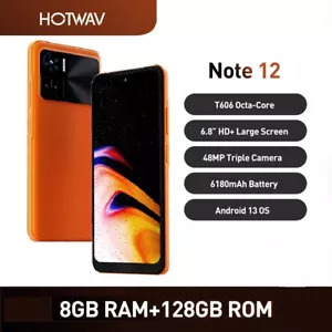 6.8 in HOTWAV Note 12 Android 13 Smartphone 8GB+128GB 6180mAh 48MP Triple Camera - Picture 1 of 16