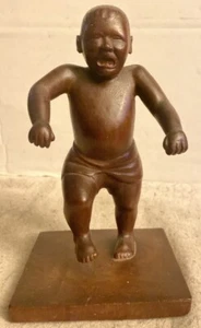 De colección Oslo’s Famous Angry Boy (cubierto) Gustv Vigeland Escultura de Madera 8” X 4” X 3” - Imagen 1 de 16