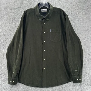 Barbour Shirt Mens Large L Corduroy Long Sleeve Button Up Tailored Fit Shirt - Picture 1 of 13