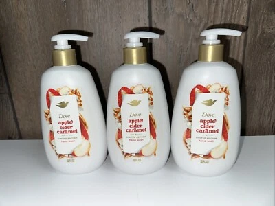 3 PACK Dove APPLE CIDER CARAMEL Holiday Treats Hand Wash Limited Edition  12oz - Image 1 of 4