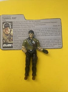 GI JOE 1987 Tunnel Rat W File Card - Picture 1 of 5