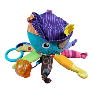 Lamaze Octopus Pirate Captain Calamari Baby Rattle Crib Toy plush 2009 Colorful - Picture 1 of 6