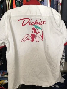 Dickies work wear Chinese collar bowling shirt button medium - Picture 1 of 6