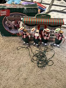 Expositor navideño vintage Mr. Christmas Santa’s Barber Shop Quartet original 1999 - Imagen 1 de 12