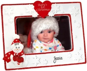 Baby's First Christmas Personalized Frame (Free Personalization) 7"x8" - Picture 1 of 1