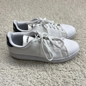 Adidas Men's Advantage GZ5299 White Lace-Up Low Top Sneakers Shoes Size 11.5 - Picture 1 of 9
