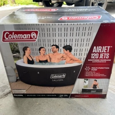 Bañera de hidromasaje inflable Coleman Lay-Z-Spa 71x26" - negra Foto 1 de 3