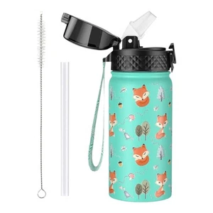 Kids Water Bottle Stainless Steel Insulated Water Bottle with Straw for School - Picture 1 of 5