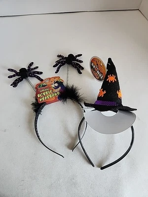 NUEVO Diadema Sombrero Bruja Negro Con Arañas y Bobble Con Arañas Halloween 2009 Foto 1 de 4