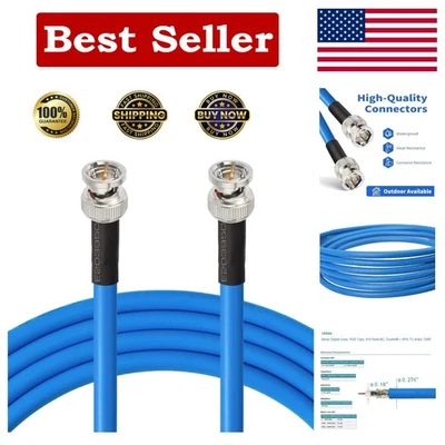 Versatile 15FT BNC Cable for HD/4K Video - 6G/3G/12G SDI Connectivity - Image 1 of 4