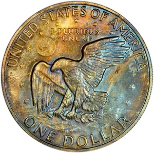 1974 S $1 40% Silver Ike Eisenhower Dollar with Questionable Toning - Picture 1 of 2