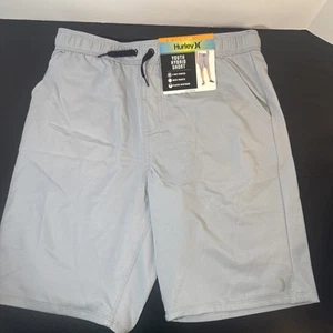 Hurley Boys Hybrid 4-way Stretch Fabric Quick Dry Drawstring Shorts Gray XXL - Picture 1 of 7