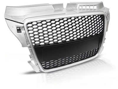 front grill for AUDI A3 8P RS-TYPE 2008-2010 2011 2012 SPORTBACK 3D 5D SILVER  - Image 1 of 4