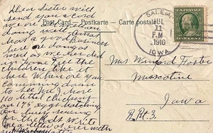 Iowa Salem 1910 4a-bar PC. - Imagen 1 de 1