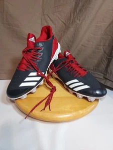 Adidas Icon 4 MD Baseball/Softball Stollen Schuhe-schwarz/rot/weiß Herren Größe 12 - Bild 1 von 12