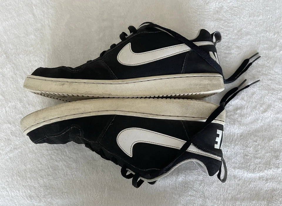 Nike Men's Court Borough Low 838937-010 Sneaker Shoe Size US 11 Black/White - Image 1 of 4