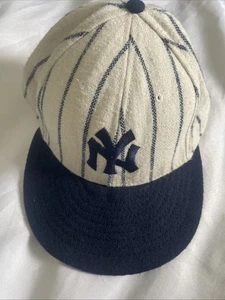 Vintage New York Yankees Hat Fitted 7 Pinstripe American Needle Wool Blend - Picture 1 of 5