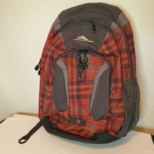 Mochila High Sierra Gris Rojo A Cuadros Acolchada Tech Spot Sistema de Correa de Suspensión - Imagen 1 de 11