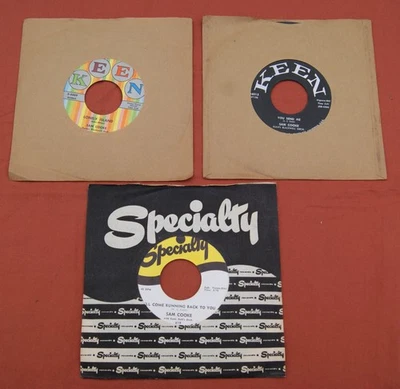 3 Sam Cooke 45 rpm Records, incl. "You Send Me" and "Forever." EX/NM Condition - Image 1 of 4
