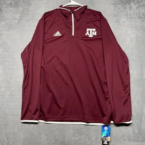 Adidas Texas A&M Aggies American Football Team Shirt Herren L weinrot Quarter Zip - Bild 1 von 10