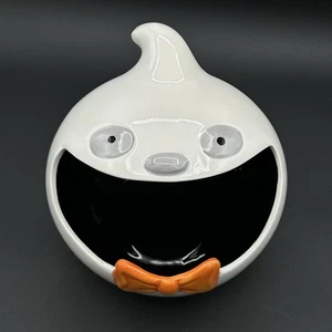 Magenta Rae Dunn Bow Tie Halloween Ghost Ceramic Candy Dish Or Scrubby Holder - Picture 1 of 12