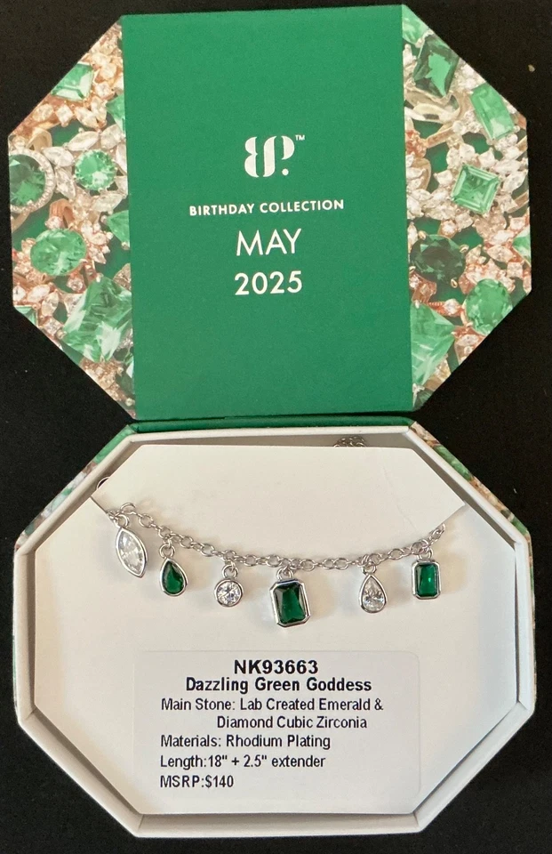 Collar Fiesta Bomba “Diosa Verde Deslumbrante” NK93663 Rodio Mayo 2025 Foto 1 de 1