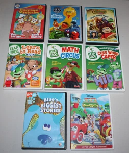 8 children's DVDs Busytown Sesame Street Leap Frog Blue's Clues Disney lot #45 - Picture 1 of 20
