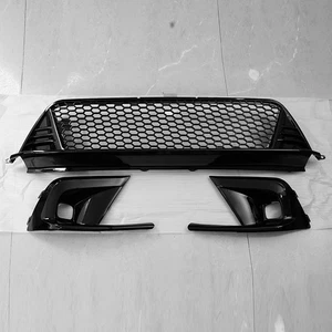 For 2022-2024 Civic Type-R Style Front Lower Grille Fog Light Bezels Gloss Black - Picture 1 of 12