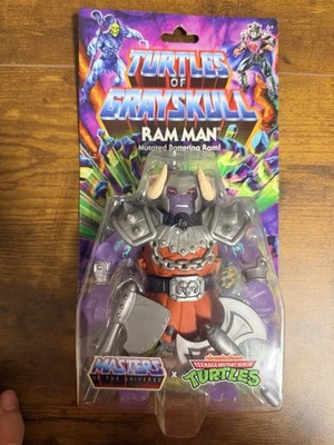 Figura de acción Mattel TMNT MOTU Turtles Of Grayskull Ram Man cardada Foto 1 de 2
