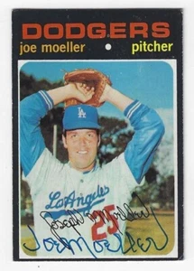 Autographed 1971 TOPPS JOE MOELLER Los Angeles Dodgers card #288 w/COA - Picture 1 of 1