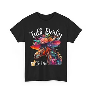 Talk Derby To Me Funny Racing Horse T-Shirt - Picture 1 of 10
