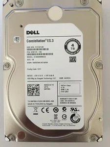 DELL 9PR63 ST4000NM0033 4TB 7200RPM 128MB SATA 6Gb/s 3.5" Hard Drive - Picture 1 of 4
