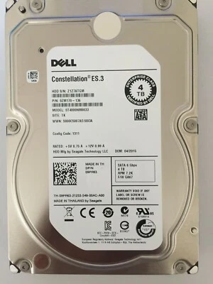 DELL 9PR63 ST4000NM0033 4TB 7200RPM 128MB SATA 6Gb/s 3.5" Hard Drive - Image 1 of 4