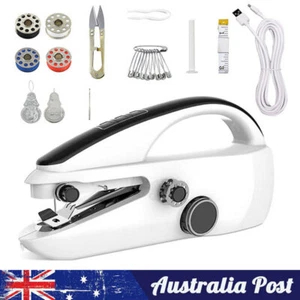 Handheld Sewing Machine Battery Powered Electric USB Needlework DIY Machines - Picture 1 of 9