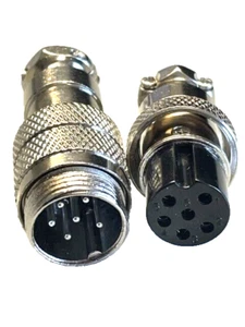 6-pol Mikekupplung & 6-pol Mikestecker - für CB Funk, Amateurfunk Mikrofon - Bild 1 von 2