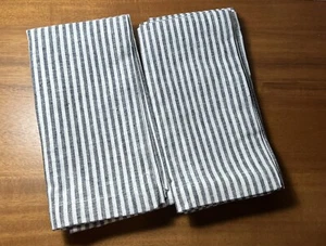 Pottery Barn Wheaton Striped Linen/Cotton Napkins (8) - Picture 1 of 2