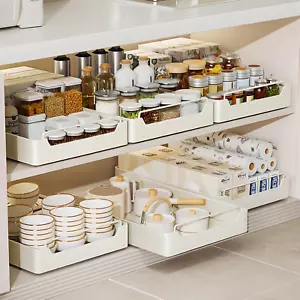 WQU Pull Out Cabinet Organizer,Heavy Duty Slide Out Drawers for Kitchen Cabin... - Picture 1 of 13