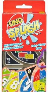 Mattel Games ​UNO Splash Card Game for Outdoor Camping Travel and Family Nigh...