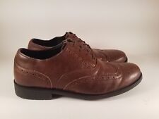 Dexter Brown Lace-Up Faux-Leather Oxford Dress Shoes for Men, Size 13, Vegan