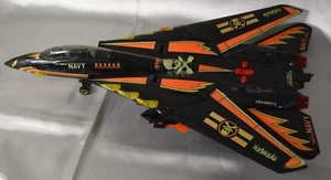 New Bright USS Nimitz F-14 Tomcat Avenger Navy Fighter Jet Vintage 1990’s Works - Picture 1 of 18