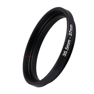 New 35.5mm to 37mm Stepping Step-up Metal Filter Adapter Ring 35.5mm-37mm Black 