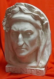 Escultura Dante Alighieri Devine Comedia Busto Poeta Italiano Florencia Renacimiento - Imagen 1 de 6