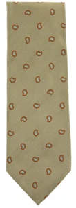 Finamore Napoli Beige, Orange, Green Paisley Tie - 3" Wide - Picture 1 of 4