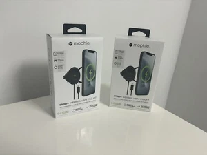 2 x Mophie Snap+ Wireless 15W Car Charging Vent Mount for iPhones & Galaxy Phone - Zdjęcie 1 z 8