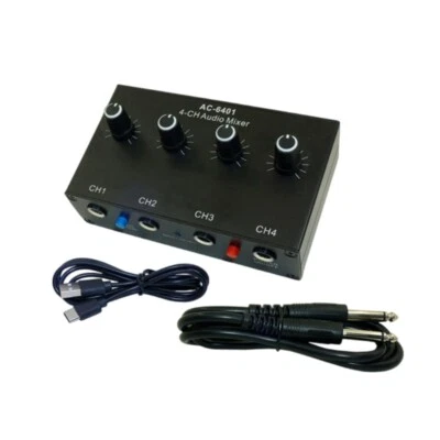 Professional Sound Mixer 4 Channel Stereo Mixer Converters Low Noise Sound Mixer - Bild 1 von 4