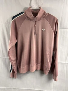 Abercrombie & Fitch Women's Long Sleeve Pullover 1/4 Zip Sweatshirt Pink Size S - Picture 1 of 6