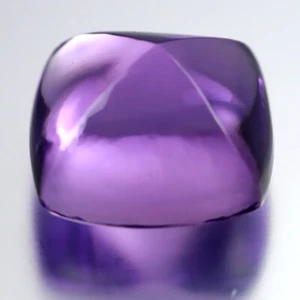 9.83 ct Sugarloaf Cut (13 x 12 mm) Unheated / Untreated Purple Amethyst - Picture 1 of 3